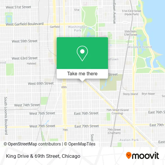 King Drive & 69th Street map