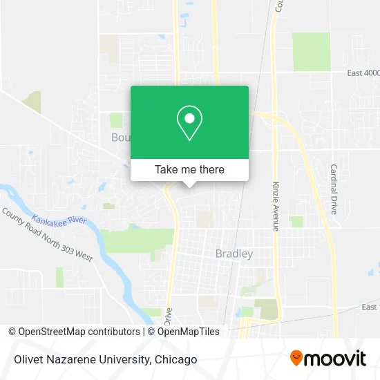 Olivet Nazarene University map