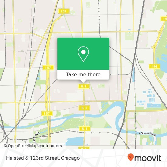 Halsted & 123rd Street map