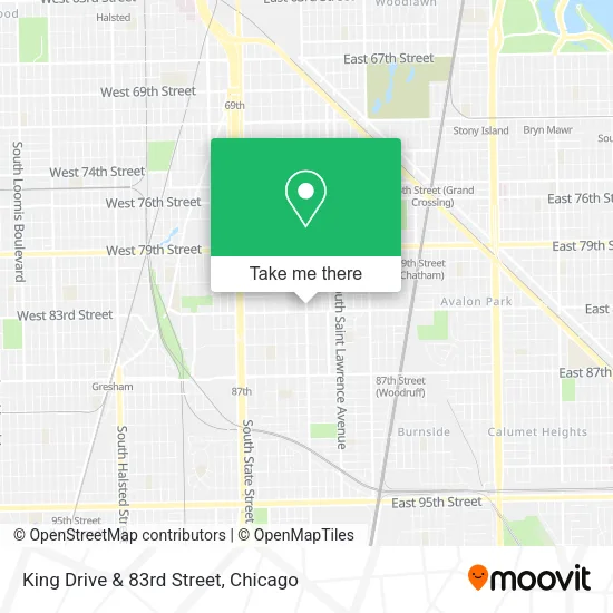 King Drive & 83rd Street map