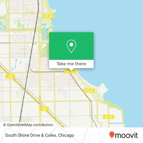 South Shore Drive & Coles map