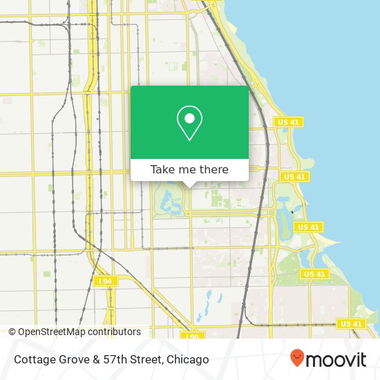 Cottage Grove & 57th Street map