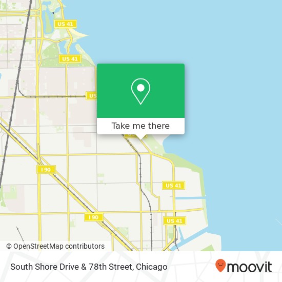 South Shore Drive & 78th Street map