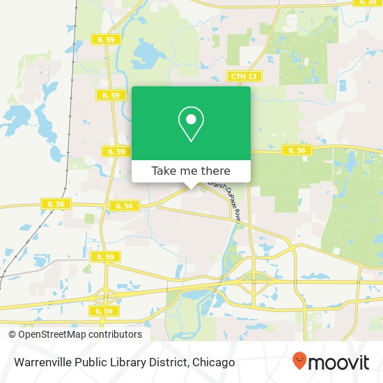 Warrenville Public Library District map