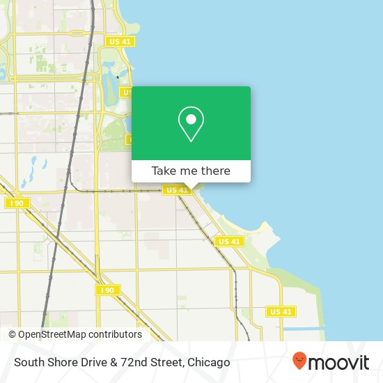 South Shore Drive & 72nd Street map