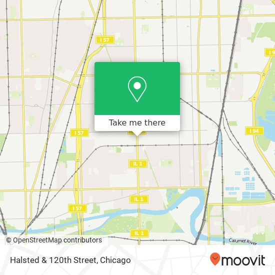 Halsted & 120th Street map