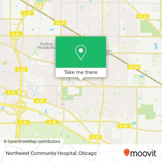 Northwest Community Hospital map