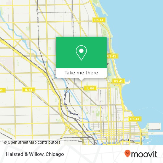 Halsted & Willow map