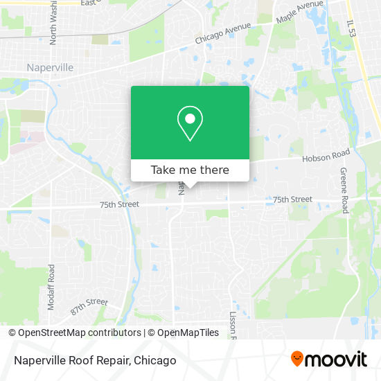 Mapa de Naperville Roof Repair