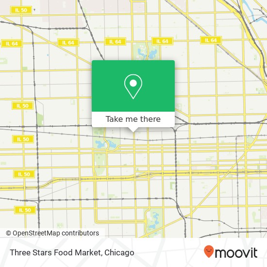 Mapa de Three Stars Food Market