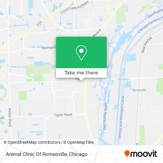 Animal Clinic Of Romeoville map