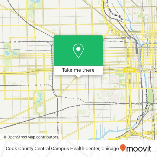 Cook County Central Campus Health Center map
