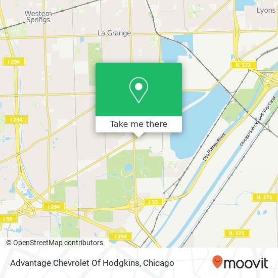 Mapa de Advantage Chevrolet Of Hodgkins