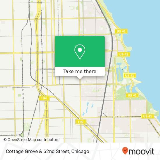 Cottage Grove & 62nd Street map