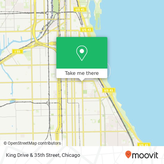 King Drive & 35th Street map