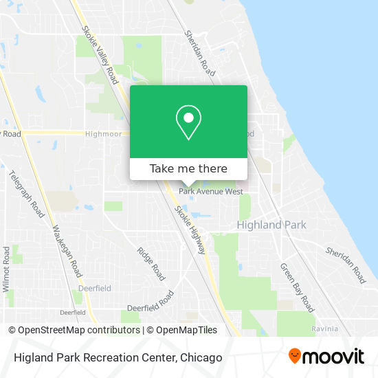Higland Park Recreation Center map