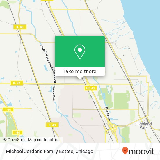 Mapa de Michael Jordan's Family Estate