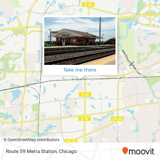 Mapa de Route 59 Metra Station