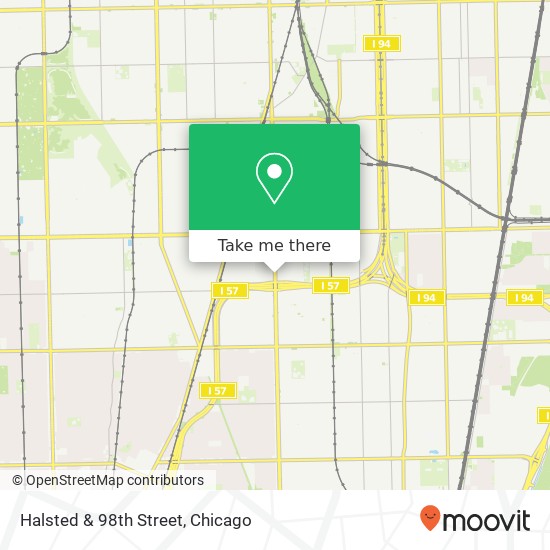 Halsted & 98th Street map