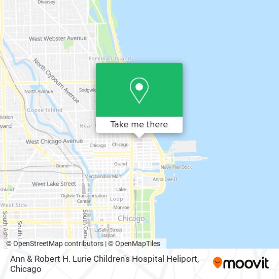 Ann & Robert H. Lurie Children's Hospital Heliport map