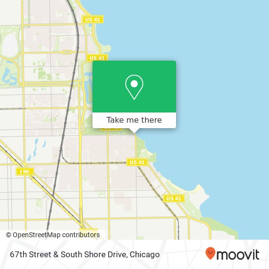 67th Street & South Shore Drive map