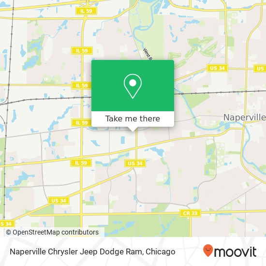 Mapa de Naperville Chrysler Jeep Dodge Ram