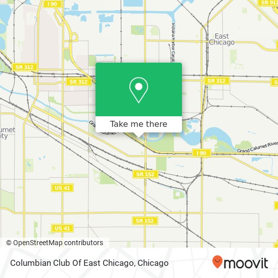 Columbian Club Of East Chicago map