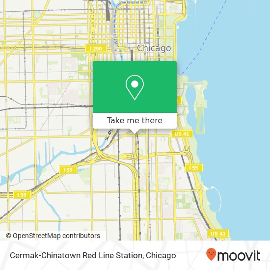Mapa de Cermak-Chinatown Red Line Station