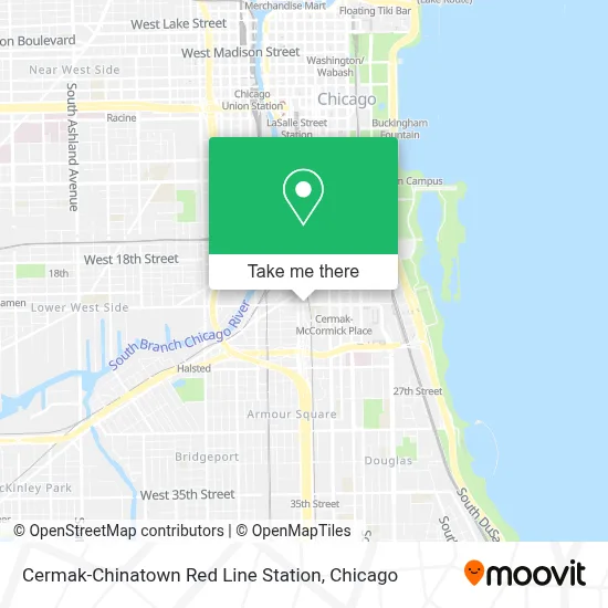 Cermak-Chinatown Red Line Station map