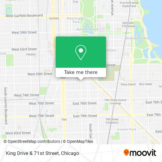 King Drive & 71st Street map