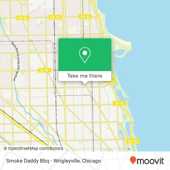 Mapa de Smoke Daddy Bbq - Wrigleyville