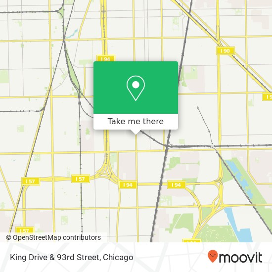 King Drive & 93rd Street map