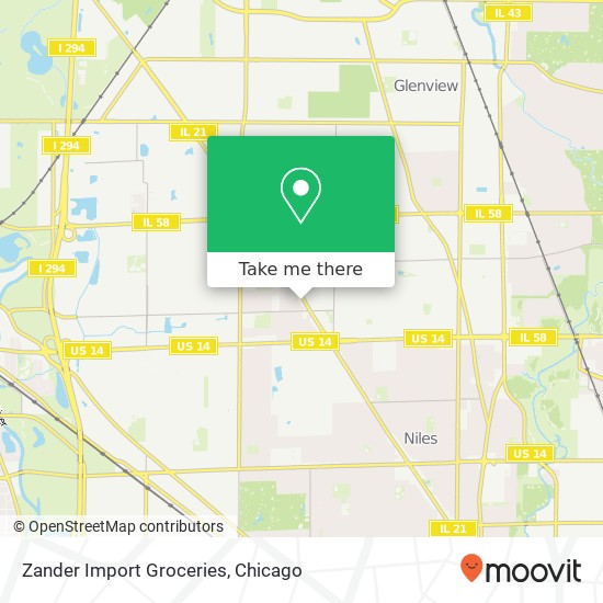 Mapa de Zander Import Groceries