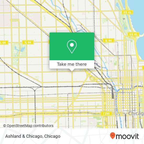 Ashland & Chicago map