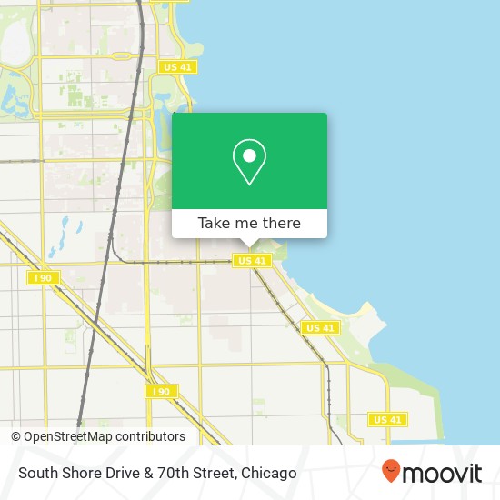 South Shore Drive & 70th Street map