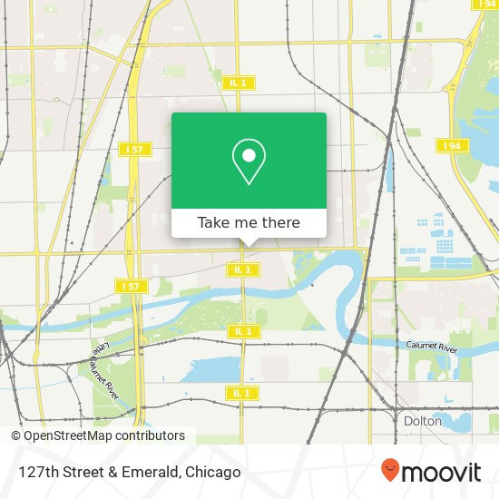 127th Street & Emerald map