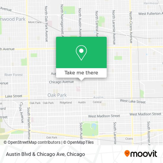 Mapa de Austin Blvd & Chicago Ave