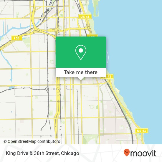 King Drive & 38th Street map