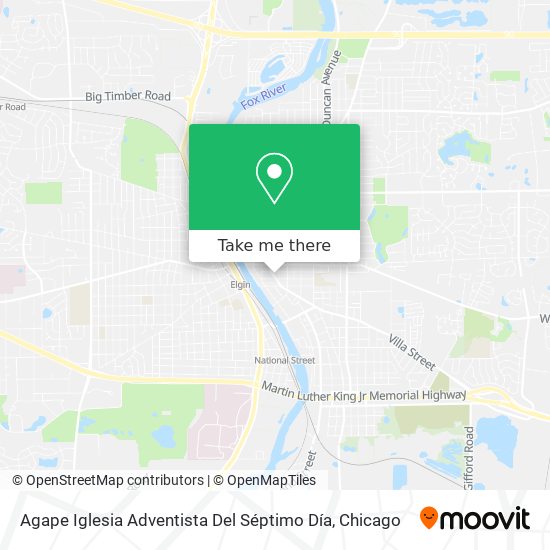 How to get to Agape Iglesia Adventista Del Séptimo Día in Elgin by Bus or  Train?