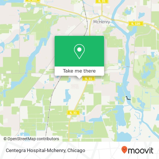 Centegra Hospital-Mchenry map