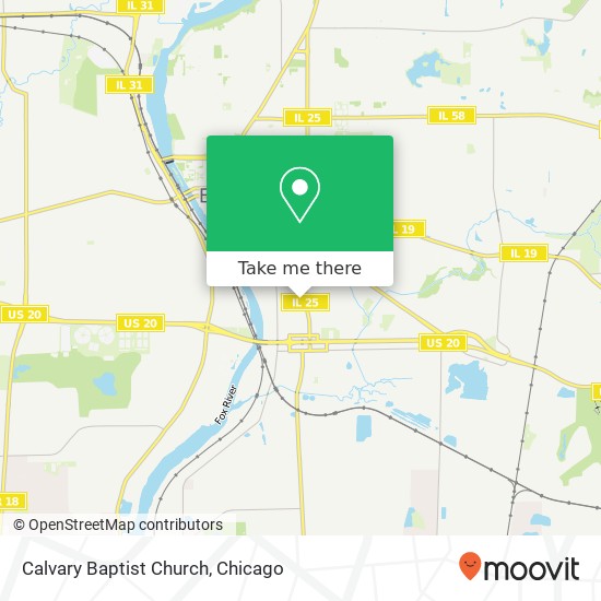 Calvary Baptist Church map