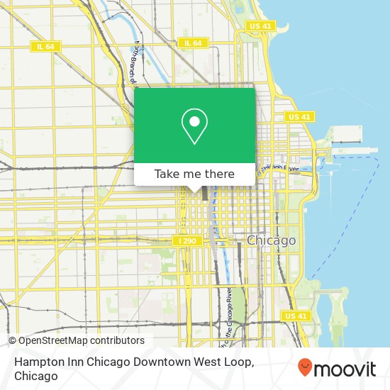 Hampton Inn Chicago Downtown West Loop map