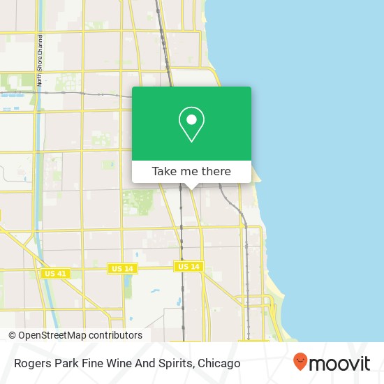 Rogers Park Fine Wine And Spirits map