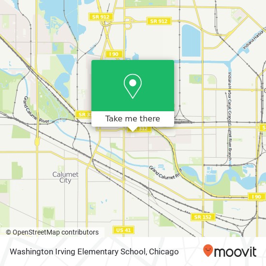 Washington Irving Elementary School map