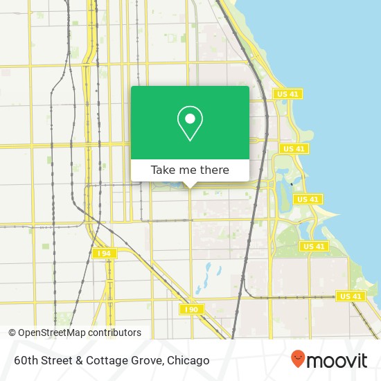 60th Street & Cottage Grove map