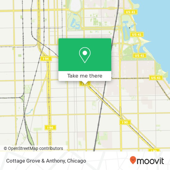 Cottage Grove & Anthony map