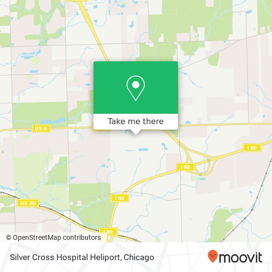 Silver Cross Hospital Heliport map