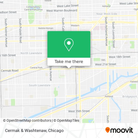 Cermak & Washtenaw map