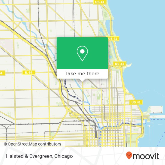 Halsted & Evergreen map