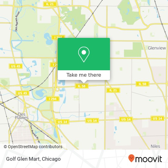 Golf Glen Mart map